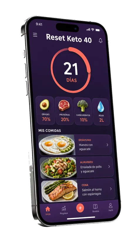 Pantalla de la app Reset Keto 40 en Android